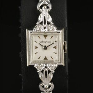 Vintage Preloved Solid 14K Wittnauer Diamond Wristwatch